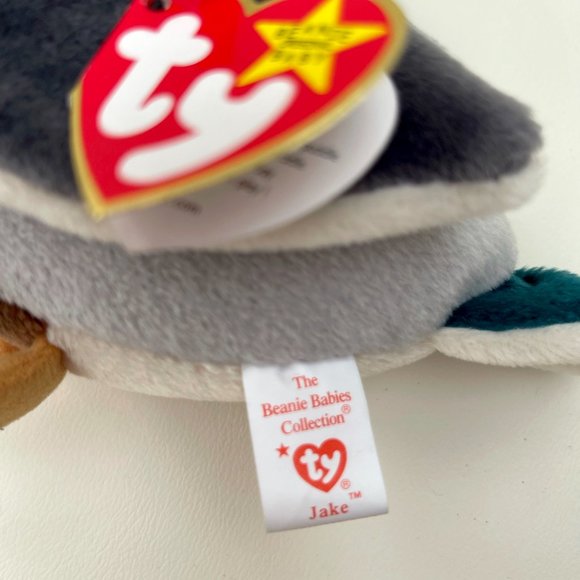 RARE Beanie Baby Jake The Mallard Drake Duck 1997 - Picture 6 of 8